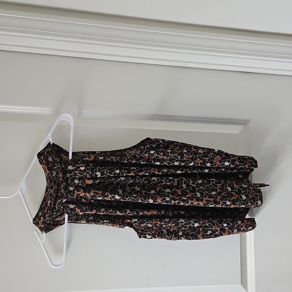 Banana Republic Floral Maxi Skirt in Brown, Black and Cream